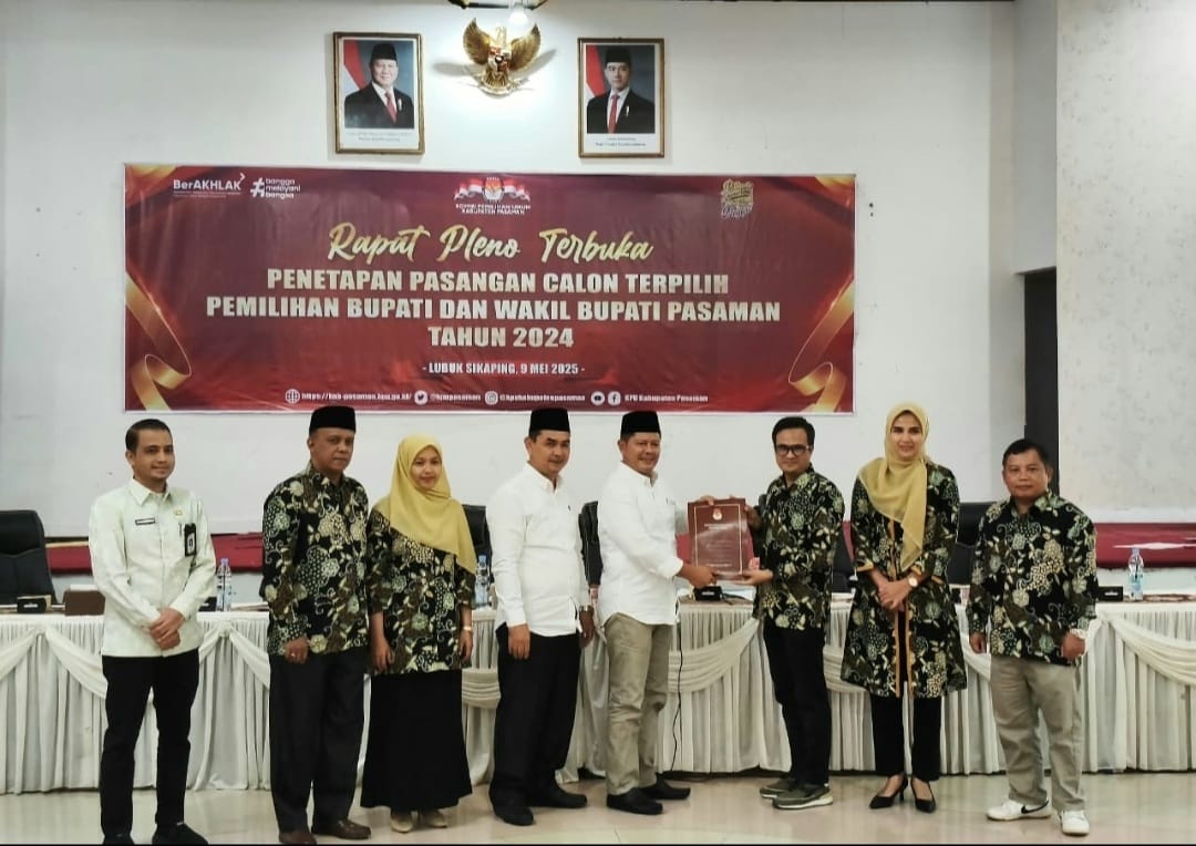 Welly Suhery-Parulian Dalimunthe Sebagai Bupati dan Wakil Bupati  Pasaman Terpilih